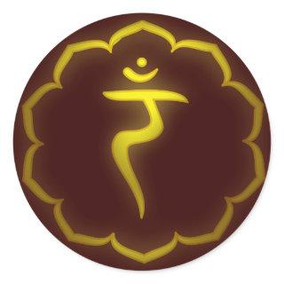 "Stenciled" 3rd Chakra - Manipura Classic Round Sticker