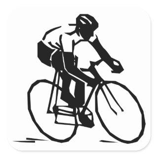 Steren-bike-rider-2400px Square Sticker