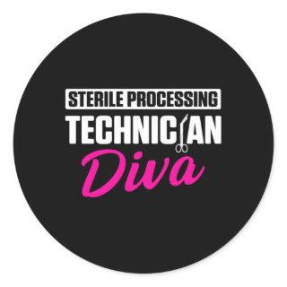 Sterile Processing Technician Diva Tech Classic Round Sticker