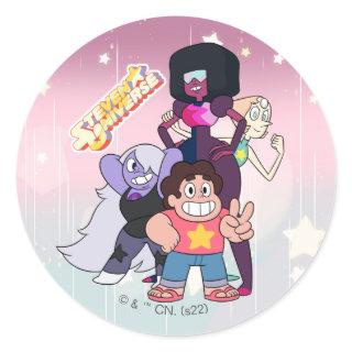 Steven Universe | Crystal Gem Group Pose Classic Round Sticker
