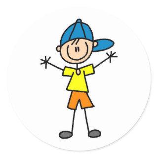 Stick Figure Boy Sticker