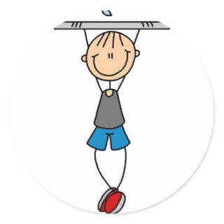 Stick Figure Chin Ups Sticker