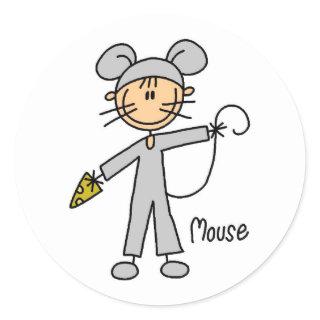 Stick Figure In Mouse Suit Sticker