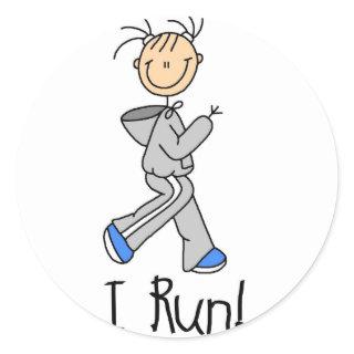 Stick Figure Lifting Sticker