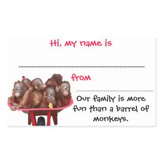Stick-on Name Badges for Reunions Rectangular Sticker