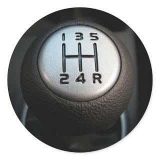 Stick Shift - Gear Box Classic Round Sticker