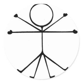 Stick Vitruvian Man Sticker