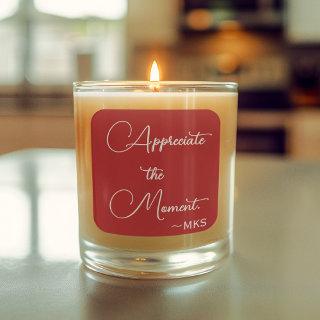 Sticker 3-in Cranberry Initials & Positive Text