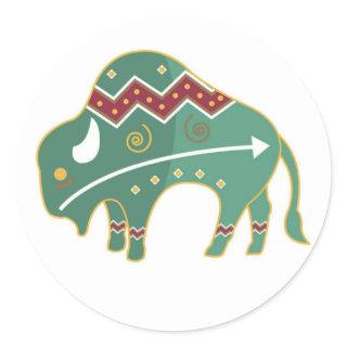 Sticker Buffalo Design Native American