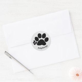 Sticker - Polydactyl Right Paw Print