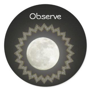 Sticker (rnd) - Moon / Observe
