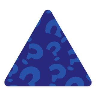 Sticker Stationery Question Mark Art Blue Triangle