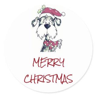 STICKER TO SAY **MERRY CHRISTMAS** WITH PUPPY