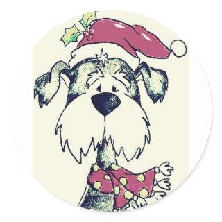 STICKER TO SAY **MERRY CHRISTMAS** WITH PUPPY