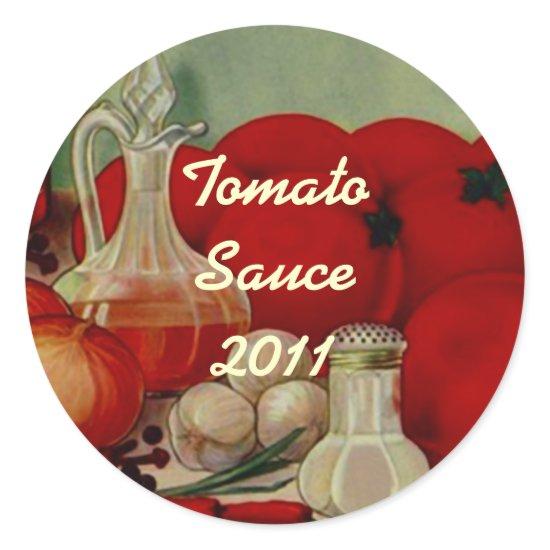 Sticker Tomatoes Kitchen Home Canning Jar Circles