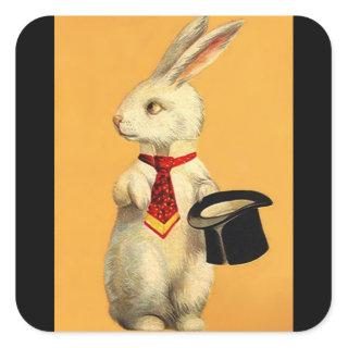 Sticker Vintage Anthro Magic Hat Trick Rabbit Hare