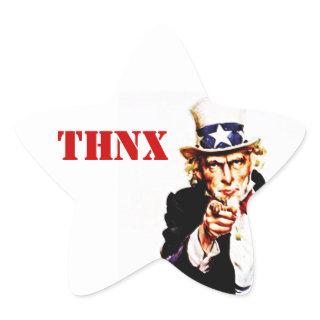 Sticker Vintage Uncle Sam THNX For Your Service