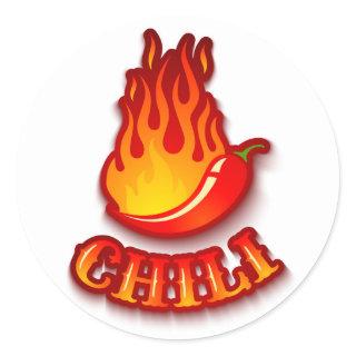 Sticker with a red hot chili pepper
