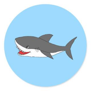 Sticker with cute shark design