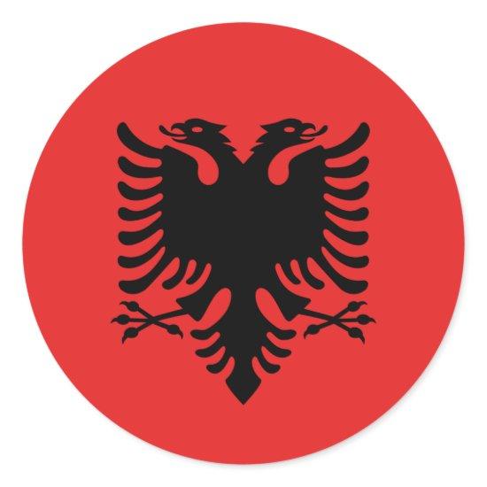 Sticker with Flag of Albania