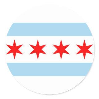 Sticker with Flag of Chicago, Illinois