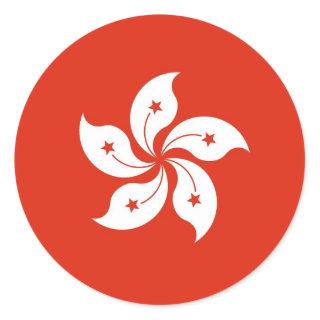 Sticker with Flag of Hong Kong, China
