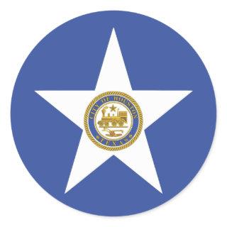 Sticker with Flag of Houston, USA