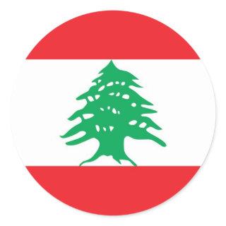 Sticker with Flag of Lebanon
