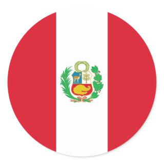 Sticker with Flag of Peru