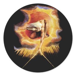 Stickers: Ancient of Days - William Blake Classic Round Sticker