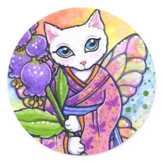 Stickers Geisha Cat Asian Fantasy by Ann Howard