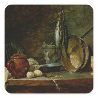 Still life: Fast Day Menu, 1731 Square Sticker