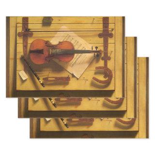 Still Life Violin and Music by William Harnett  Sheets
