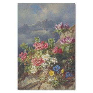 Still Life with Alpine Flowers by Andreas Lach Tissue Paper