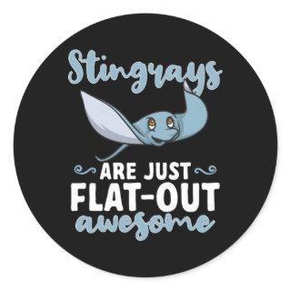 Stingrays Are Just Flat-Out Awesome Ta Ray Ocean S Classic Round Sticker