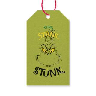 Stink Stank Stunk Mister Grinch Quote Gift Tags