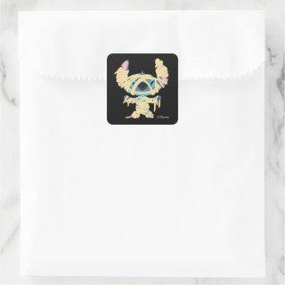 Stitch Halloween Mummy Square Sticker