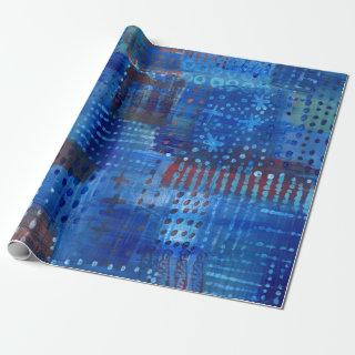 Stitching Patchwork Blue Indigo Sashiko Boro Art