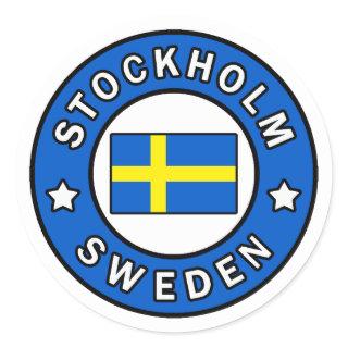 Stockholm Sweden Classic Round Sticker