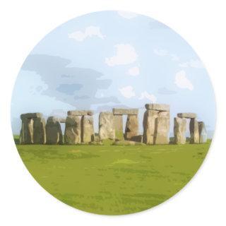 Stonehenge Stone Circle Monument Classic Round Sticker
