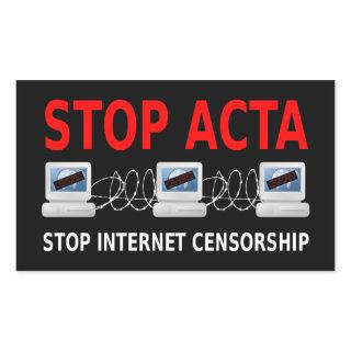 STOP ACTA Internet Censorship Sticker