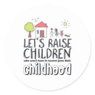 Stop Child Abuse Awareness Hope and Love Campaign Classic Round Sticker