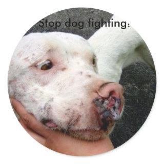 Stop dog fighting! stickers