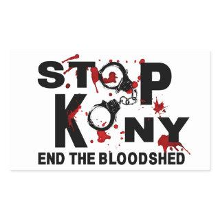 Stop Kony. End the Bloodshed. Rectangular Sticker