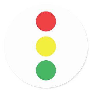 stop light icon classic round sticker