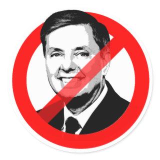 STOP LINDSEY GRAHAM CLASSIC ROUND STICKER