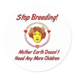 Stop Overpopulation Classic Round Sticker