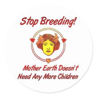 Stop Overpopulation Classic Round Sticker