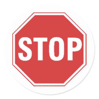 Stop Sign Design! Unique cool design! Classic Round Sticker