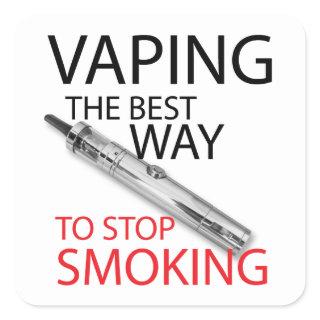 Stop smoking square sticker